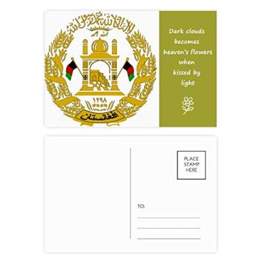 Imagem de Conjunto de cartão postal com emblema nacional do Kabul do Afeganistão com 20 peças