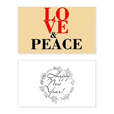 Imagem de Amor e Paz Mundo No War Ano Novo Festival Cartão de felicitações Bless Mensagem presente