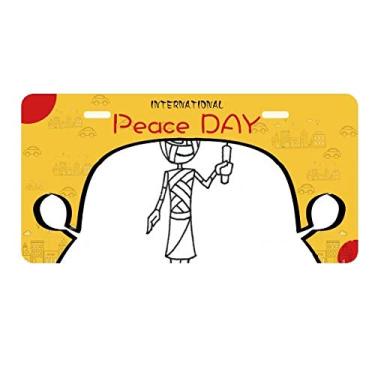 Imagem de DIYthinker Placa de carro Egypt Mummy Halloween Mutation Horus Decoração de carro Dia da Paz