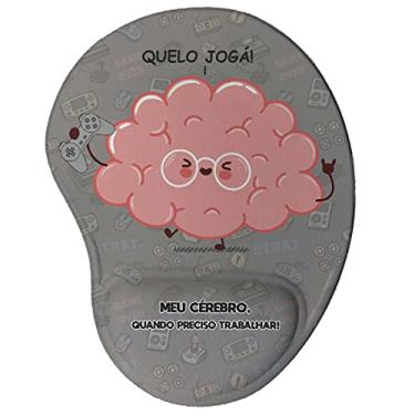 Imagem de Mouse pad Ergonômico Quero Jogar Presente Criativo Geek cor:Cinza