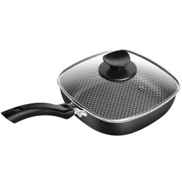 Imagem de Frigideira Antiaderente Quadrada Clear Coat Funda n° 21 Com Tampa De Vidro Patolux