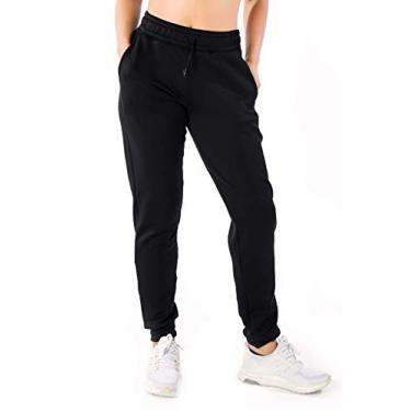 Imagem de Yogipace Calça de moletom feminina pequena / regular / alta com forro de lã forrada com lã térmica para inverno