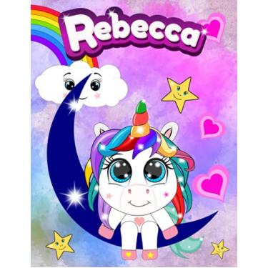 Imagem de Quaderno con Baby Unicorno - Rebecca: Quadernone a Righe per 1 e 2 Elementare con Unicorni ed Arcobaleno per Bambine - Le Pagine sono numerate e ... Notebook per scrivere e fare i compiti