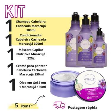 Imagem de Kit Shampoo Condicionador Mascara Capilar Maracujá Nutrição -  L'occit