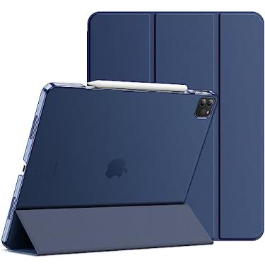 Imagem de JETech Capa para iPad Pro de 12,9 Polegadas (6ª/5ª Geração, Modelo 2022/2021), Estojo Inteligente com Suporte Fino e Rígido Traseiro com Ativação/Repouso Automático (Marinha)