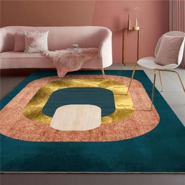 Imagem de Tapete quadrado para escritório, tapete completo pode ser costurado de veludo, cobertor de cabeceira para quarto, sala de estar, mesa de chá, b, 8 tipos, 120cm x 160cm