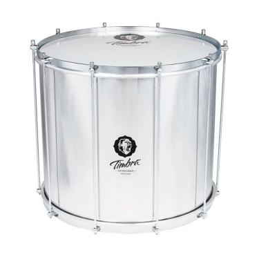 Imagem de Surdo Timbra Axe 18X40 Cm Aluminio C/Aro Cromado Pele Leitosa