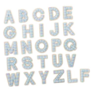 Imagem de SEWOART 26 Unidades etiqueta de pano de carta costurar remendos de alfabeto ferro em remendos de letras remendo de carta ferro pequeno em letras fragmento adesivos bordados Acessórios