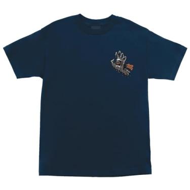Imagem de SANTA CRUZ Camiseta masculina S/S derretendo mão skate, Azul-marinho ecológico, P