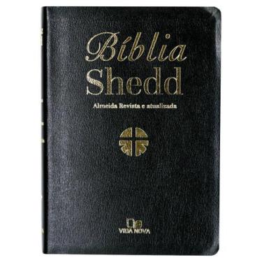 Imagem de Biblia Shedd - Ara - Capa Couro Bonded Preta - Vida Nova