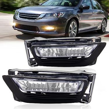 Imagem de ENERBITIOUS Lâmpadas de neblina de substituição para Honda Accord 2013 2014 2015 4 portas Sedan farol de neblina compatível com lâmpadas H8 12V 35W interruptor e kit de fiação