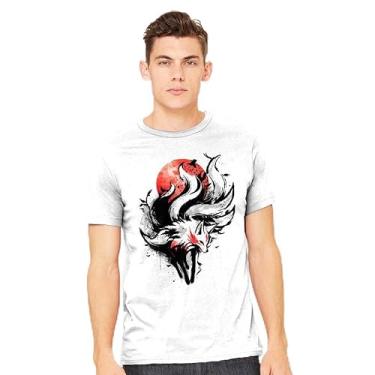 Imagem de TeeFury - Kitsune Fox Splash - Camiseta masculina animal, raposa, Preto, 4G