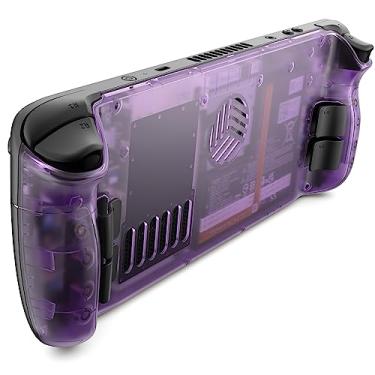 Imagem de JSAUX Placa traseira transparente compatível com Steam Deck OLED/LCD, capa traseira transparente de substituição compatível com Steam Deck OLED/LCD - versão PC0106 [roxo]