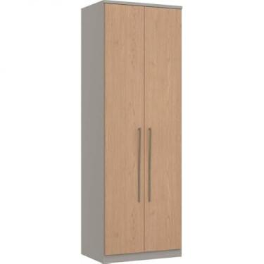 Imagem de Módulo de Guarda Roupa 2 Portas 2 Gavetas com Cabideiro Elegance Móveis Castro Níquel/angelin