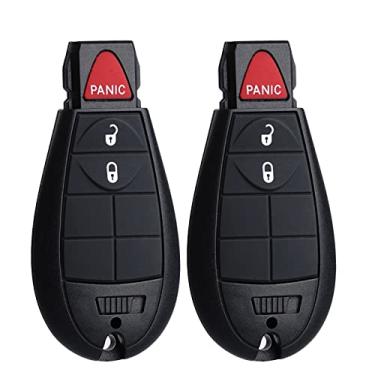 Imagem de Chaveiro FOBIK de substituição para Dodge Ram 1500 2500 3500 2009 2010 2011 2012 Journey Challenger Grand Caravan Chrysler Town and Country Jeep Grand Cherokee Commander Controle remoto de entrada sem