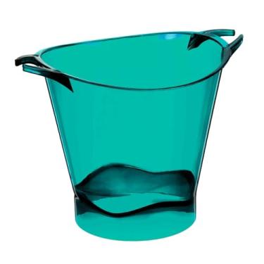 Imagem de Balde De Gelo Acrílico Cristal 4,5 Litros - 5 Unidades (Verde Translúcido)