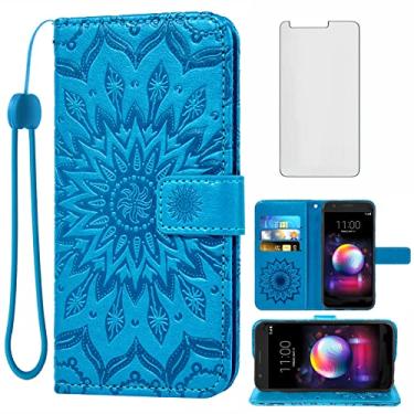 Imagem de Capa de telefone para LG K30 2018 5.3/Premier Pro LTE/Phoenix Plus/Harmony 2/K10/Xpression carteira com protetor de tela de vidro temperado Flip Cover suporte para cartão celular LGK30 K 30 30K LMX410