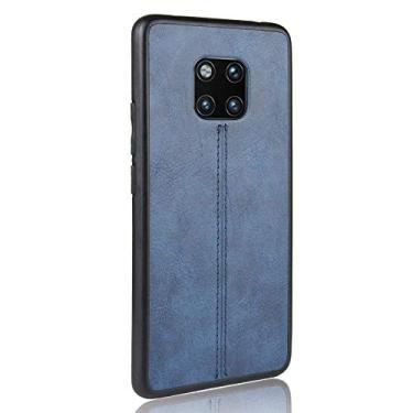 Imagem de Capa para celular Huawei Mate 20 Pro, proteção robusta 360° protege seu telefone capa de couro liso para Huawei Mate 20 Pro azul