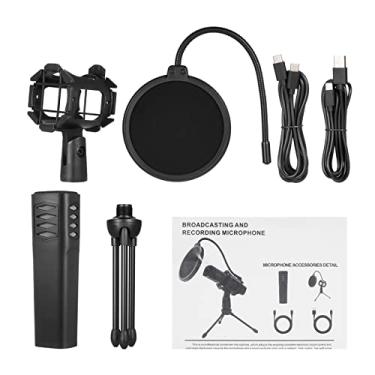 Imagem de Microfone Usb Cardióide Condensador Microfone Plug and Play Kit Microfone Com Filtro Pop Montagem de Choque para Jogos Podcasting Conversando
