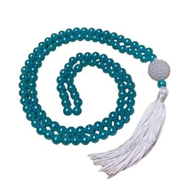 Imagem de Japamala 108 Contas Pérola Azul Claro 8mm Meditação Colar