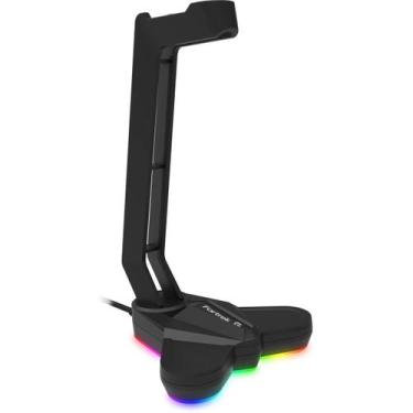Imagem de Suporte P/ Headset RGB Vickers Preto Fortrek G