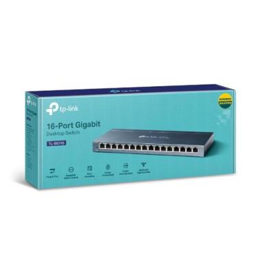 Imagem de Tp-link hub switch 16p tl-sg116e 16p rj45 10/100/1000mbps - TP LINK