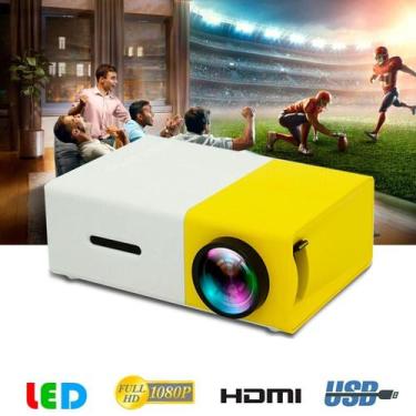 Imagem de Mini Projetor Portatil Cinemax Full Hd 600 Lumens Usb Yg300 - Bivena