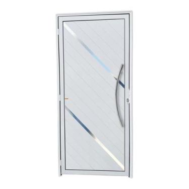 Imagem de Porta de Alumínio Lambri 210x90cm com Puxador Duna Brimak