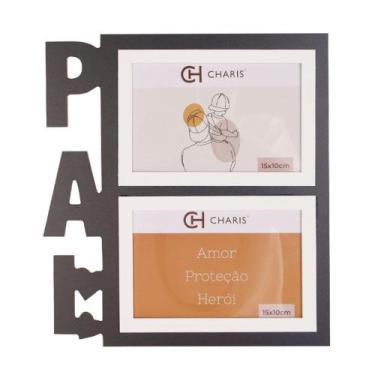 Imagem de Porta-Retrato Duplo 15cm x 10cm Amor de Pai Wellmix
