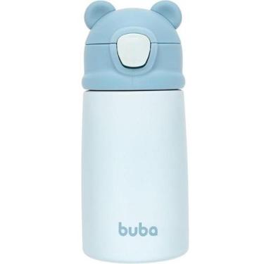 Imagem de Garrafa Termica Infantil com Canudo Ursinho 320ML Buba, Azul