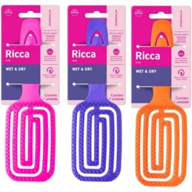 Imagem de Kit 03 Ricca Escova Flex Wet e Dry
