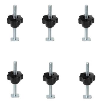 Imagem de JCFANTS Kit de manípulos de trilho T, conjunto de parafusos de trilho 6T, gabarito de esquadria em T e acessórios de trilho para gabaritos e acessórios de marcenaria - M8 x 100 mm