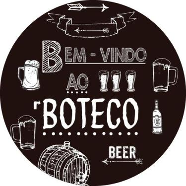 Imagem de Painel de Tecido Sublimado Redondo Boteco c/ Elástico 1,5x1,5m - Fabri