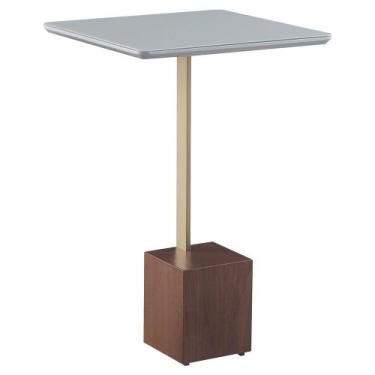 Imagem de Mesa Lateral Decorativa Para Sala de Estar Goagil 40x40 Tampo Off Whit