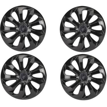 Imagem de Jogo Calota Velox Aro 14 Preta Para Hb20 Universal - Elitte Motors