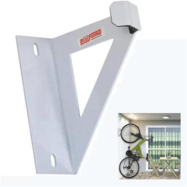 Imagem de Gancho Suporte Bicicleta Parede/Teto - Branco - 20 kg - Brasforma