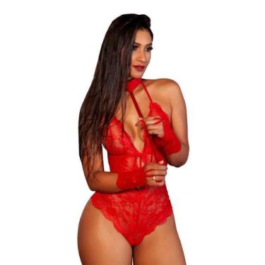 Imagem de Body Renda Jenifer Lingerie Sex - Garota V., Vermelho, M