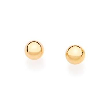 Imagem de Brinco infantil folheado a ouro 18k  bola/520797 - Rommanel 