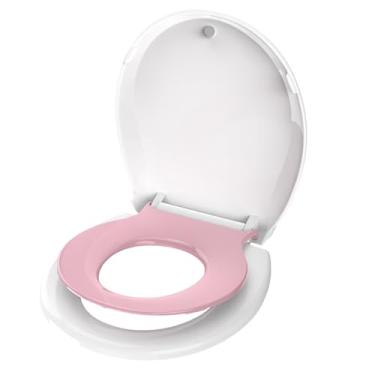 Imagem de Aünsffer Assento sanitário infantil com assento de treinamento para penico redondo 42 cm, assento sanitário 2 em 1 para a família assento de bebê embutido, removível, fechamento macio + fácil de