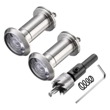 Imagem de PATIKIL Visualizador de porta de 5/20.3 cm, visor de porta de privacidade de cobre com capa de privacidade, 200 graus serve para furadeira de 1-3/20.3 cm a 2-3/20.3 cm com broca de 16 mm/0,63" para