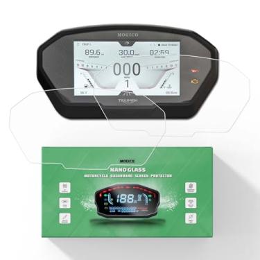Imagem de Mogico Kit protetor de tela de painel de vidro nano acessórios de motocicleta para Triumph Speed Street Triple 765 R RS Moto2 2017+ / Tiger 1200 800 850 Sport 2021-2025 (2 x antirreflexo)