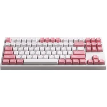 Imagem de VORTEXKEYBOARD Multix TKL, primavera (rosa), tecla Cherry Profile Double Shot, troca a quente, programável, suporta Mac e Windows (Gateron G Pro Brown)