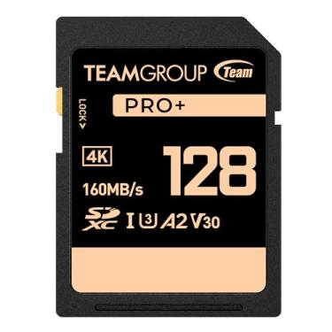 Imagem de TEAMGROUP PRO 128GB UHS-I U3 A2 V30 4K UHD Velocidade de leitura/gravação de até 160/90MB/s SDXC cartão de memória para Vloggers, cineastas, fotógrafos e curadores de conteúdo profissionais TPPSDX128GIA2V3001