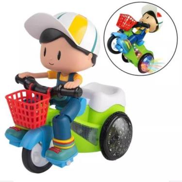 Imagem de Brinquedo Crianças Infantil Motocliclo que Anda Sai Som luz e Gira - R