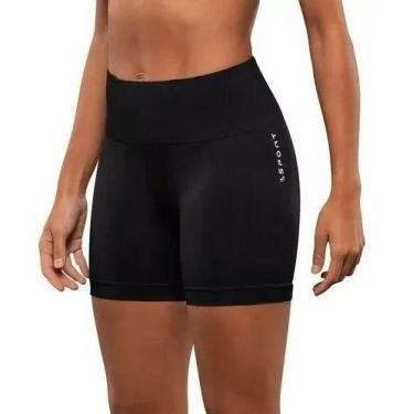 Imagem de Short Feminino Lupo 71348 Sport Fitness Basic Sem Costura, Preto, P