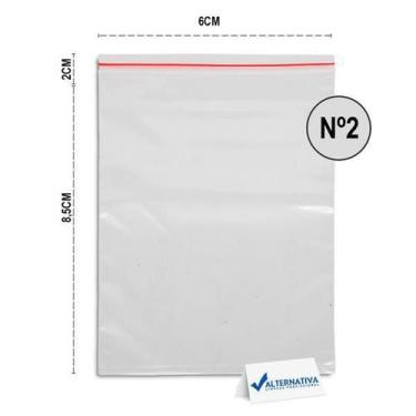 Imagem de SACO ZIP N2 6x8,5CM SAQUINHO PLASTICO HERMETICO C/100 - TALGE