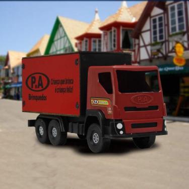 Imagem de Caminhão Refrigerante Baú em Madeira e Plástico - Brinquedo - P.A BRIN