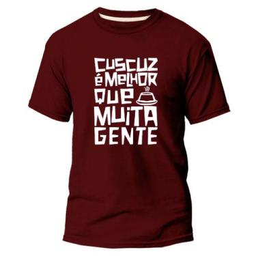 Imagem de Camiseta Básica Algodão Estampa Digital Cuscuz Melhor Q Muita Gente - 