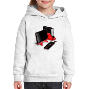 Imagem de Moletom Infantil PC Gamer - Foca na Moda, Branco, 8