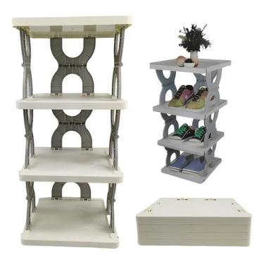 Imagem de Sapateira Dobrável Rack Calçados Porta Organizador 3 Andares - ZEM